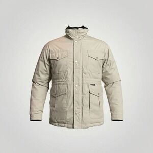 Vintage Mighty-Mac Norsac Duck Down Parka‎ Jacket Tan Mens XL Heavy Winter Coat